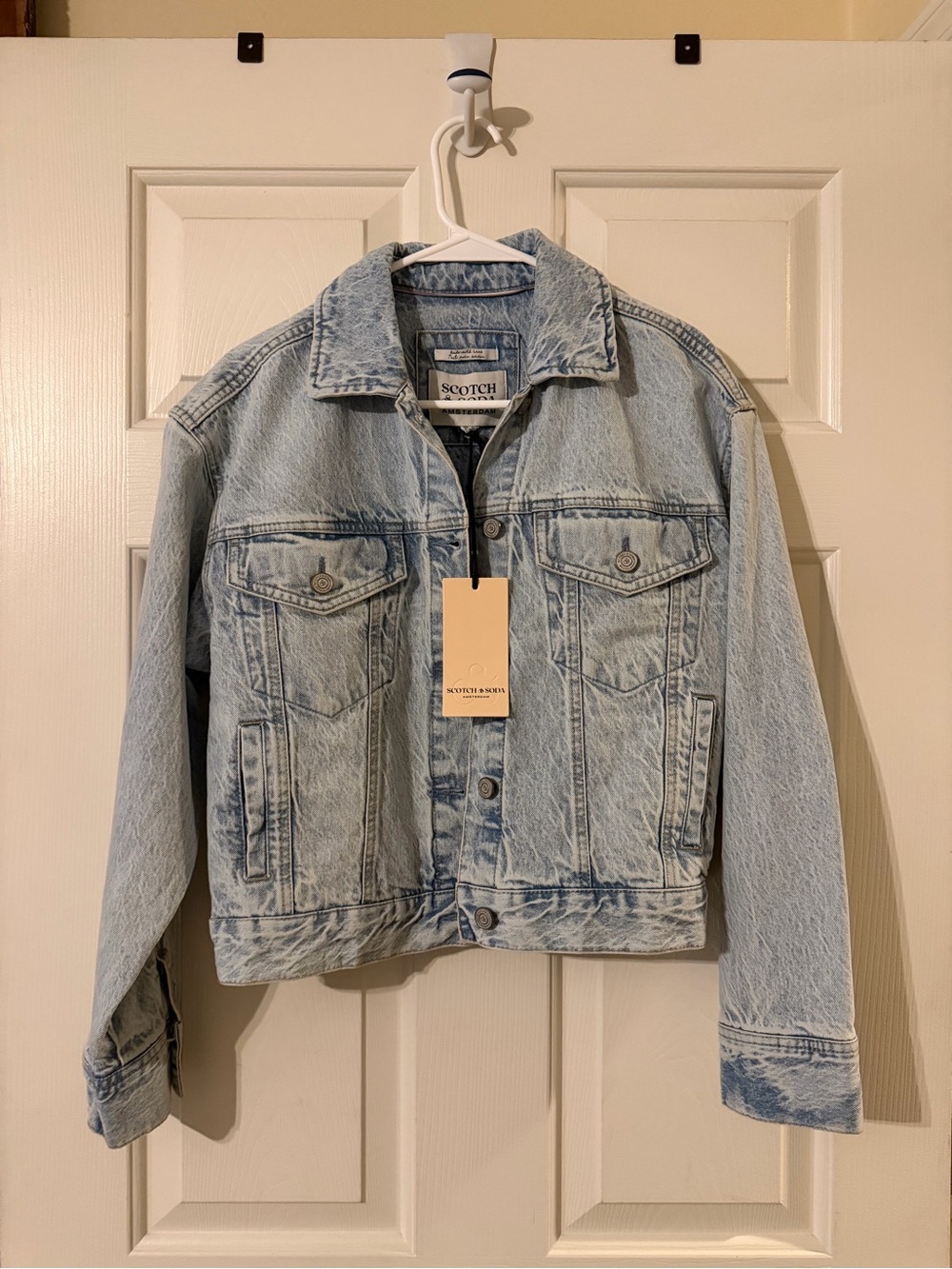 NWT Scotch & Soda Oversized Light Wash Denim Jacket - size XS